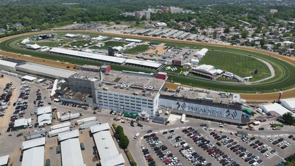 Pimlico racetrack in Baltimore, home of the Preakness Stakes (WBFF)