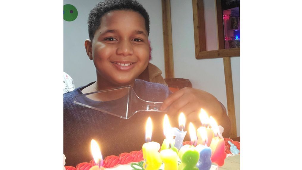 Ahmir Jolliff, who was killed in a school shooting on Thursday, Jan. 4, 2024, in Perry, Iowa, poses at one of his birthday parties in this undated photo provided by his mother. (Erica Jolliff via AP)