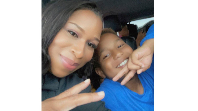Ahmir Jolliff, who was killed in a school shooting on Thursday, Jan. 4, 2024, in Perry, Iowa, poses for a selfie with his mother, Erica Jolliff, in this undated photo. (Photo courtesy of Erica Jolliff)