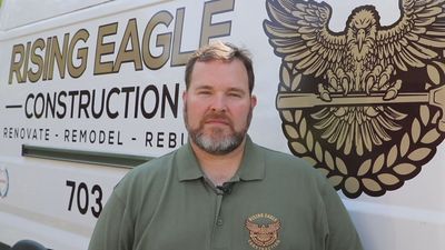 Image for story: Retired military chief opens Rising Eagle Construction, hires veterans to give them jobs