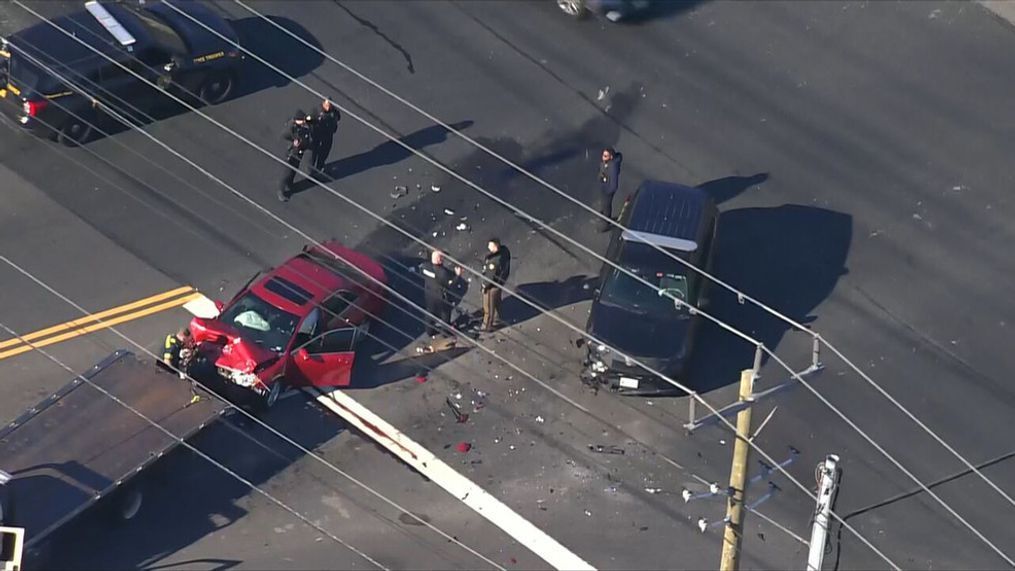 Maryland State Police are investigating a crash involving a Park Police officer in the Upper Marlboro / Largo area on Jan. 5, 2024. (SkyTrak7)