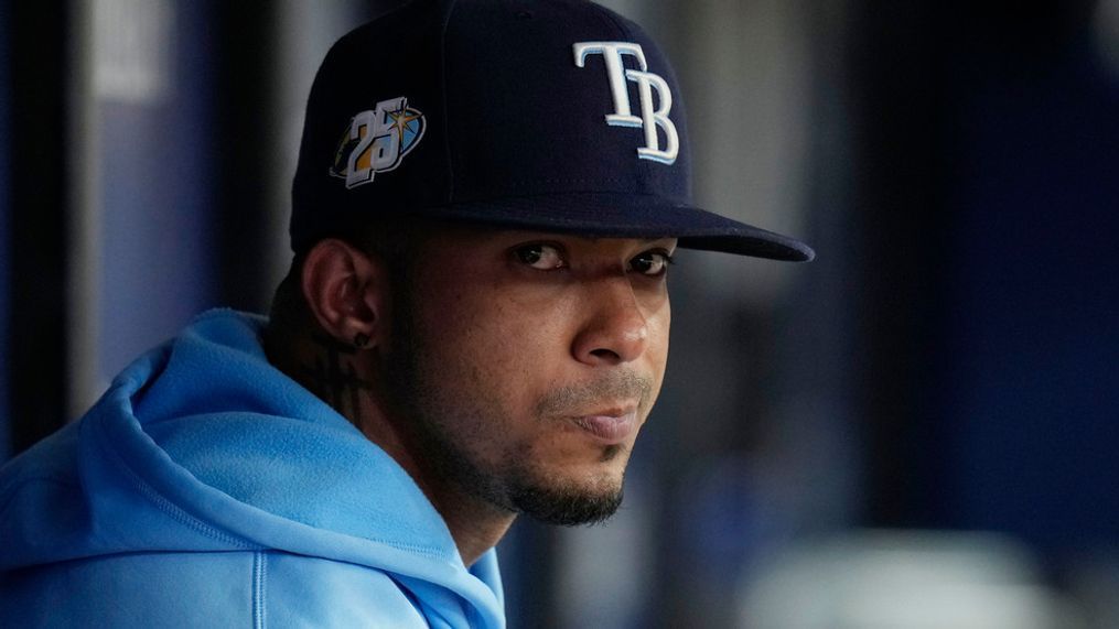 FILE - Tampa Bay Rays' Wander Franco looks on during a baseball game on Aug. 13, 2023, in St. Petersburg, Fla. (AP Photo/Chris O'Meara, File)