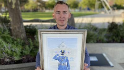 Image for story: 2 Capitol Police officers cope with the trauma of Jan. 6 attack with art